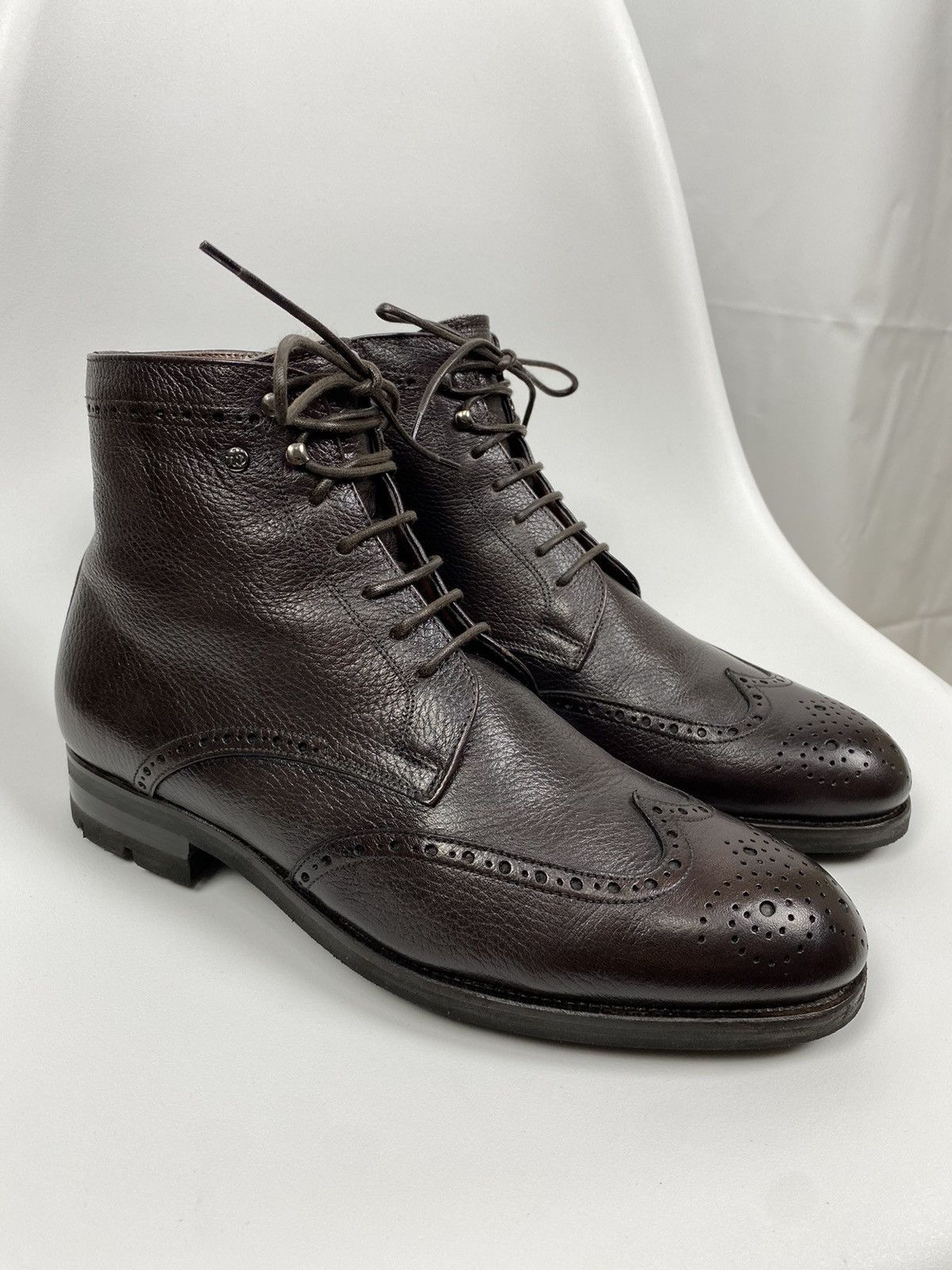Mario Bruni Mario Bruni Brown Leather Brogues Natural Fur Trim size 41 Size US 8 / EU 41 - 1 Thumbnail
