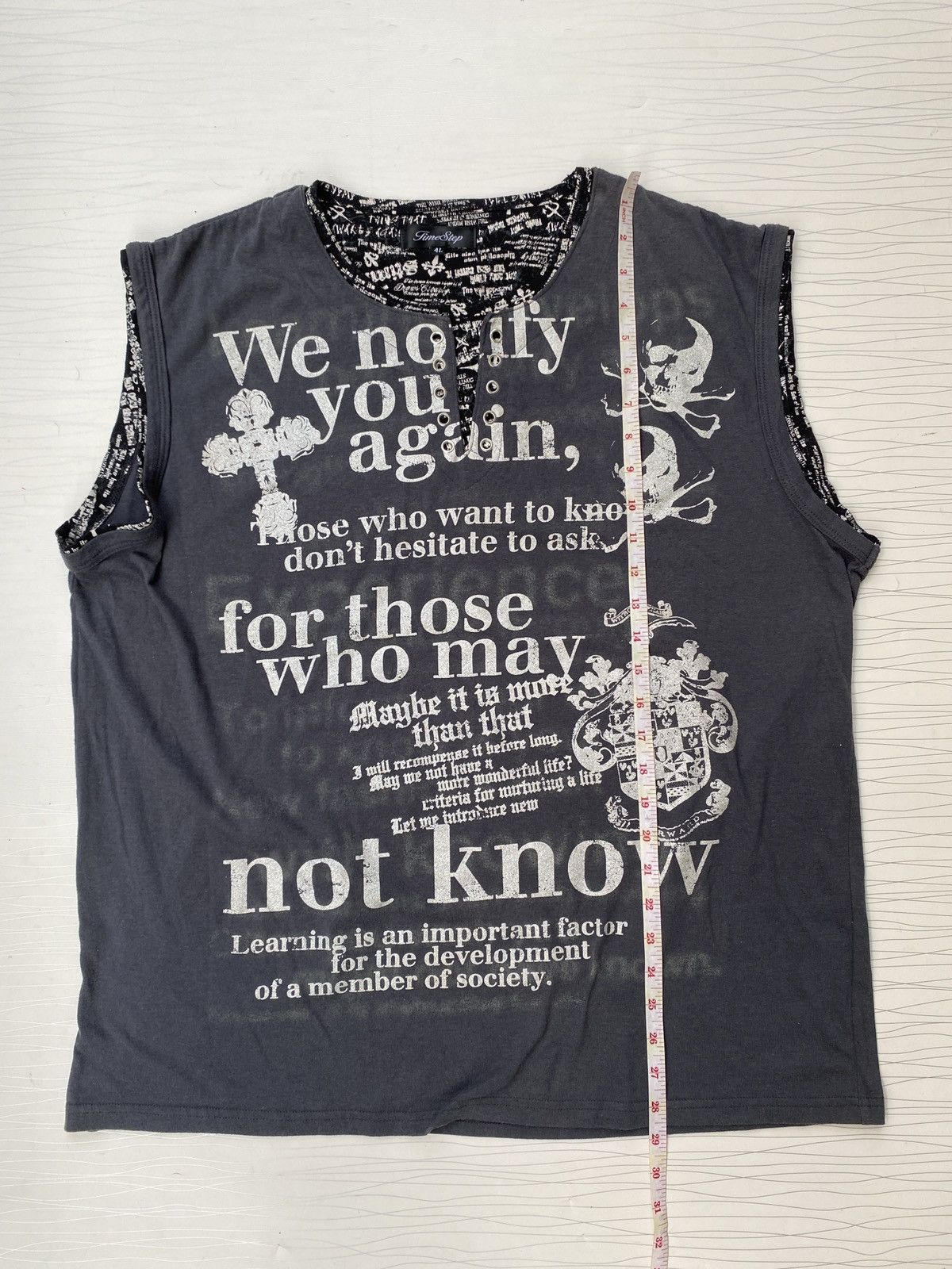 Japanese Brand Japanese TimeStep Poem Skull tank top Size US L / EU 52-54 / 3 - 5 Thumbnail