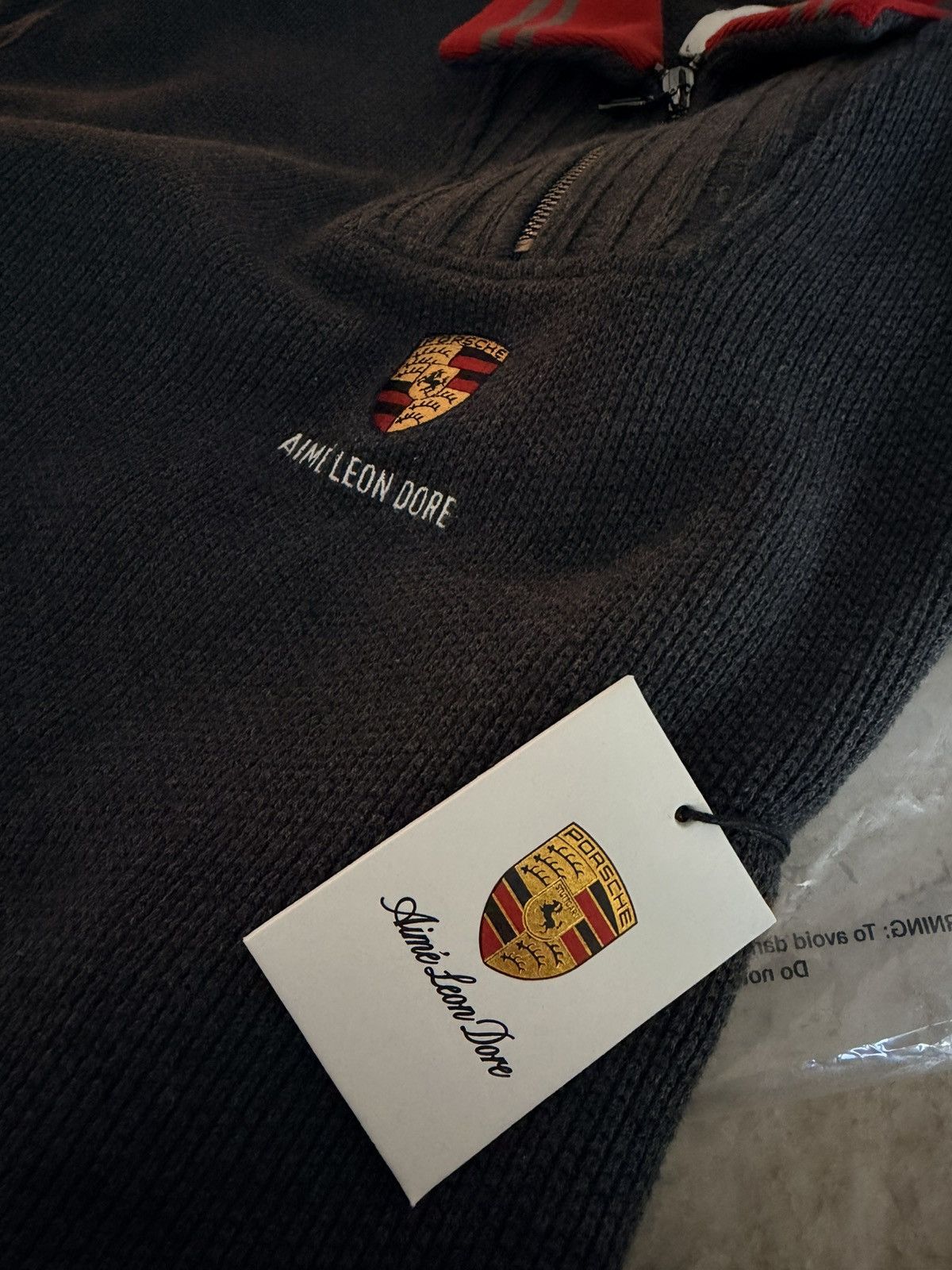 Aime Leon Dore × Porsche Design ALD / Porsche Jacquard Collar Quarter Zip Pullover Size US L / EU 52-54 / 3 - 5 Thumbnail