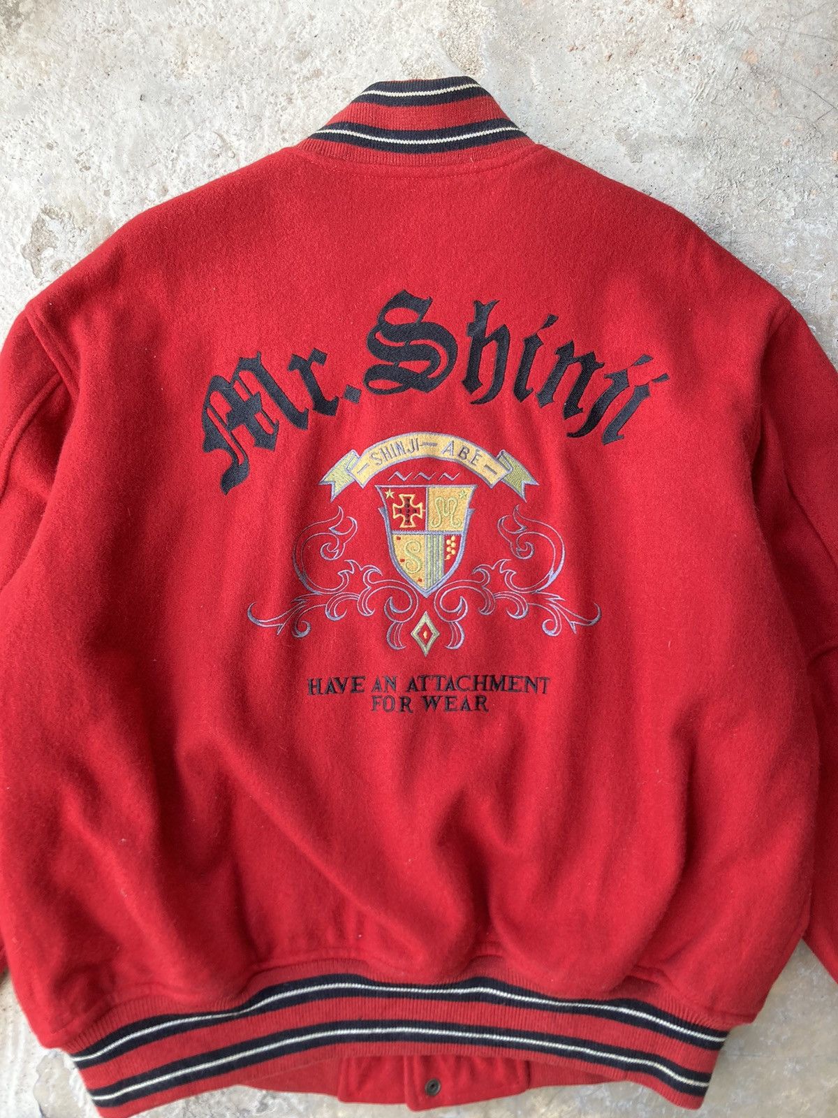 Japanese Brand Vintage Shinji Abe Attachment Bomber Jacket Size US XL / EU 56 / 4 - 13 Thumbnail