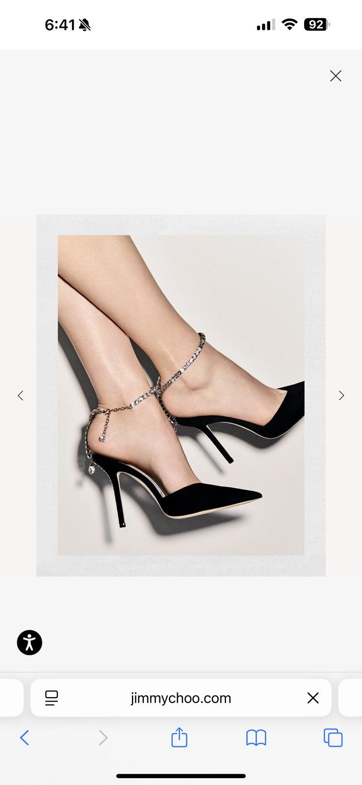Jimmy Choo Saeda 100 Black suede pumps Size US 8.5 / IT 38.5 - 1 Thumbnail