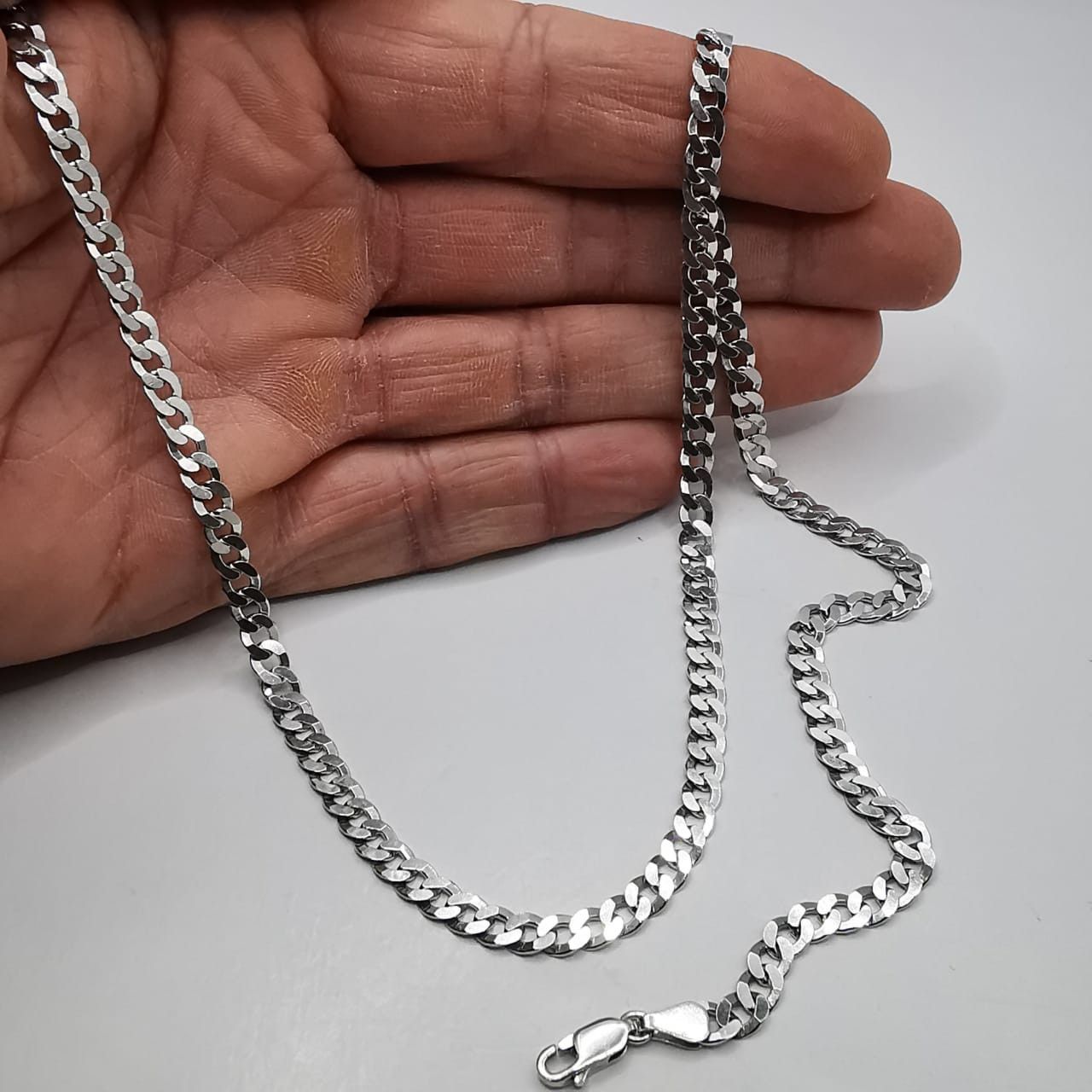 Sterling Silver Vintage Jewelry Chain Necklece,925 Sterling Silver 18,46g Size ONE SIZE - 6 Thumbnail