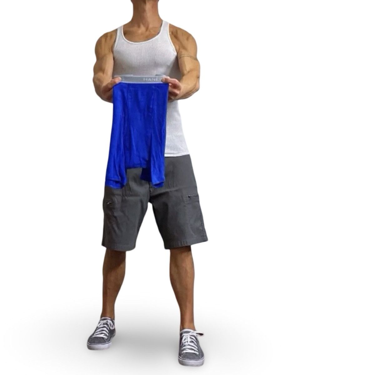Hanes Hanes Blue / Gray Men’s Underwear Boxer Briefs Size Medium Size 34 - 2 Thumbnail