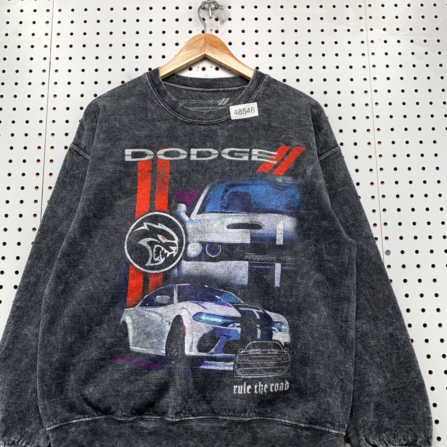 Vintage Dodge Hellcat Sweatshirt Mens Medium Grey Rule The Road Crewneck Size US M / EU 48-50 / 2 - 4 Thumbnail