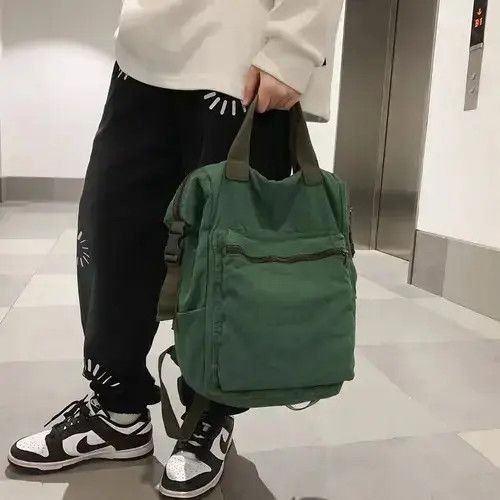 Other Canvas Backpack Double Handle Leisure Size ONE SIZE - 4 Thumbnail