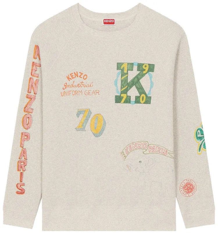 Kenzo Drawn Varsity Oversize Sweater Size Small Brand New