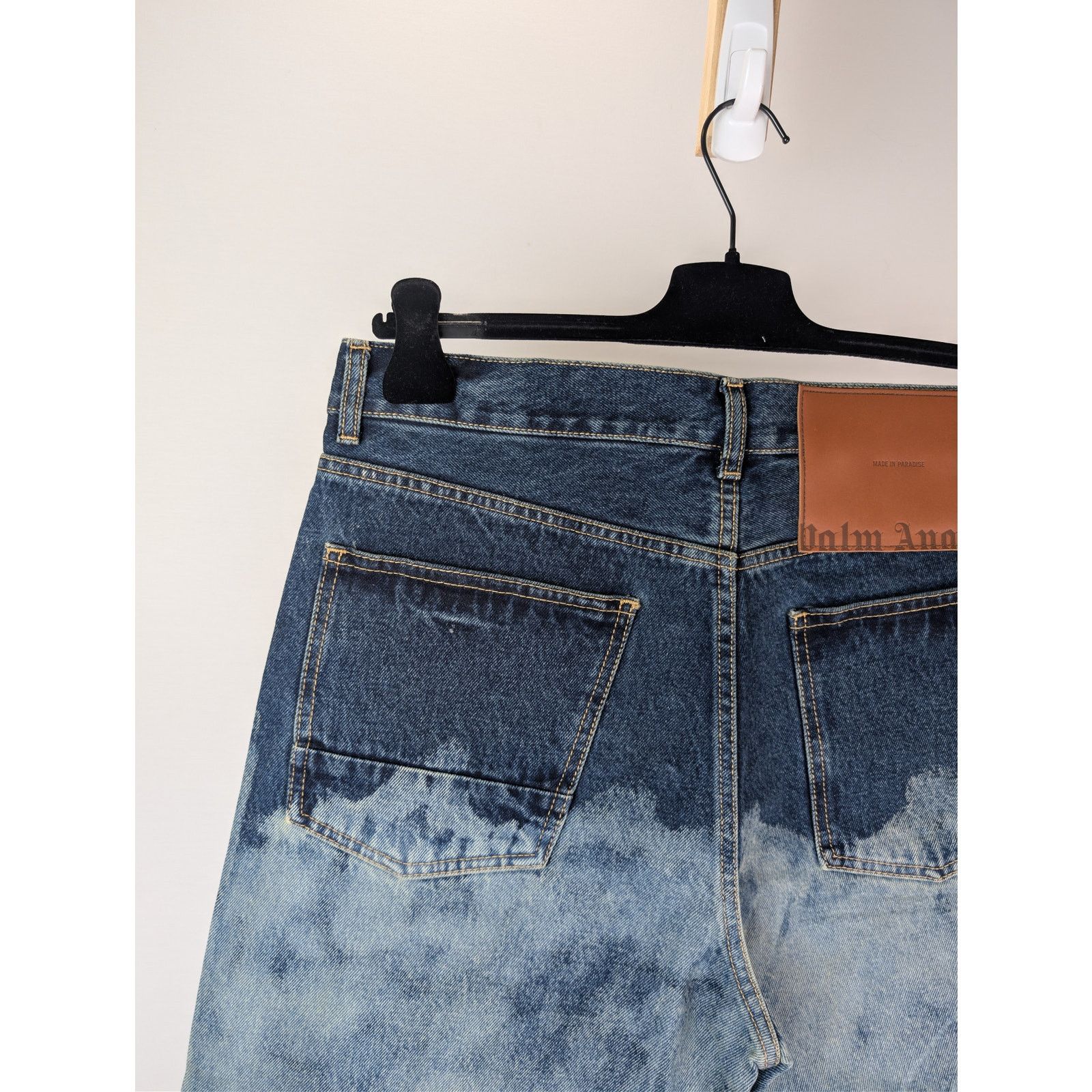 Palm Angels o1rshd1 Cloud Wash 5-Pocket Loose Denim Pants in Light Blue Size US 34 / EU 50 - 16 Thumbnail