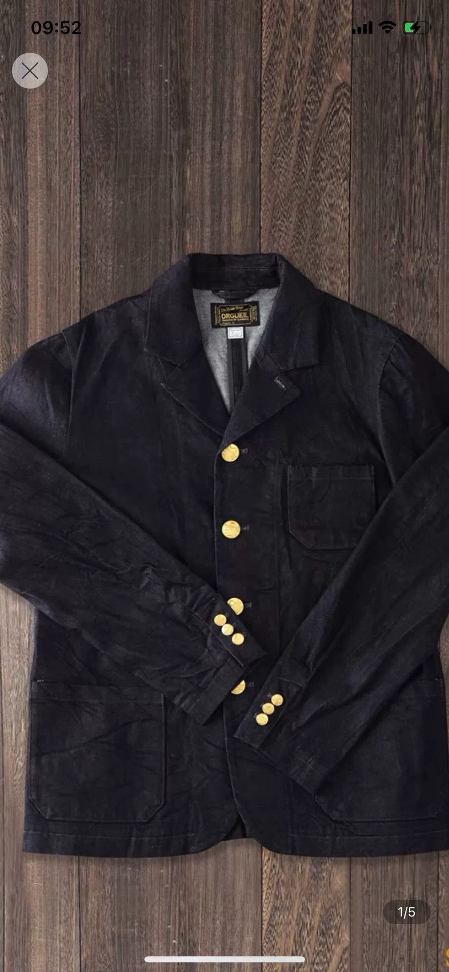 Visvim vintage denim blazer with gold buttons Size US M / EU 48-50 / 2 - 1 Thumbnail