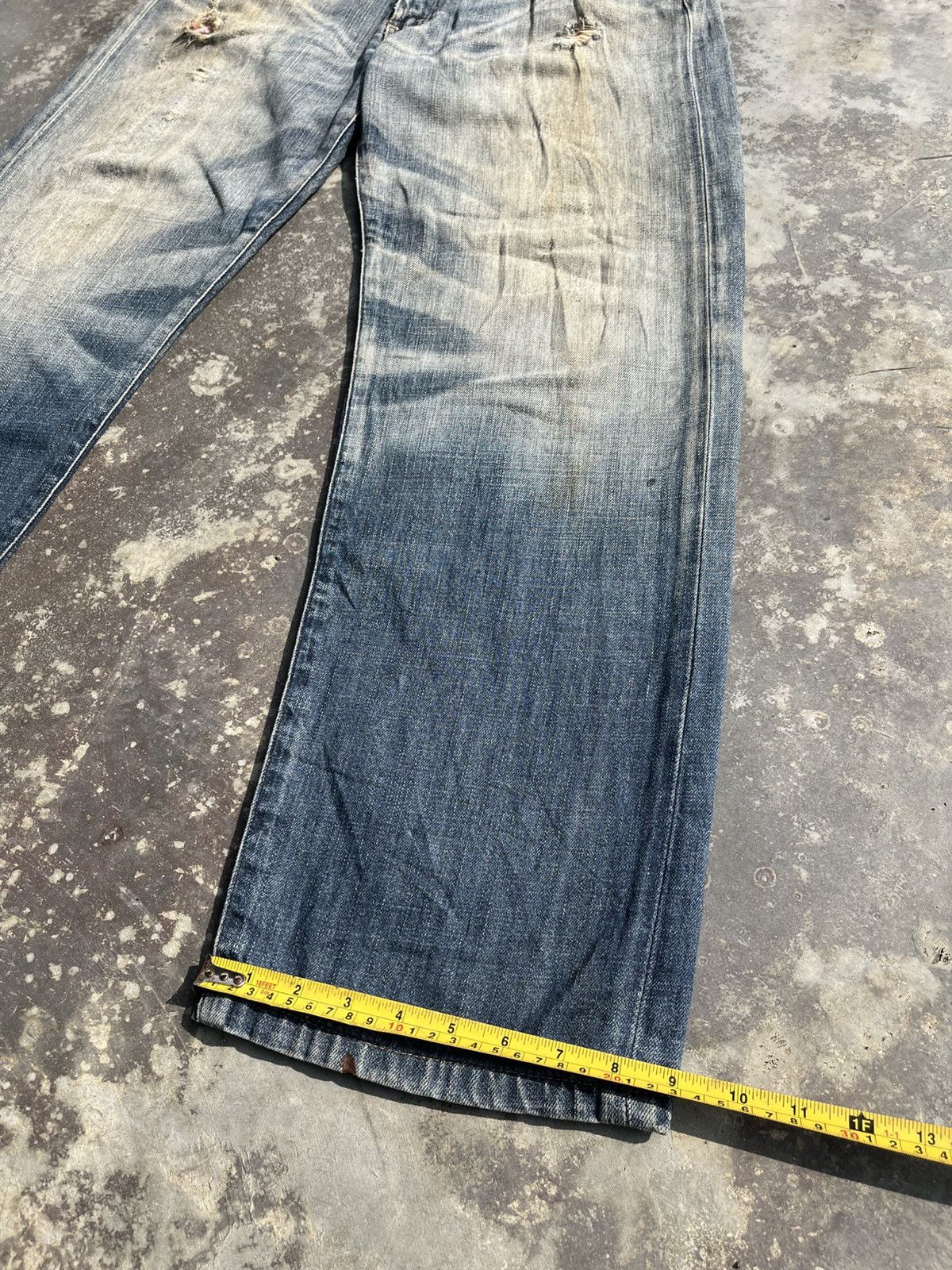 Hysteric Glamour × Levi's × Vintage Baggy 553 Selvadge Levis Blue Washed Denim Size US 34 / EU 50 - 13 Thumbnail
