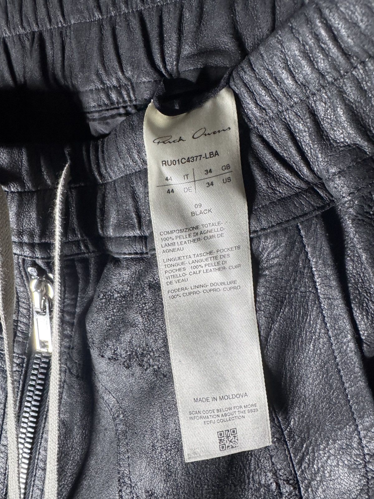 Rick Owens Rick Owens Black Lambskin Cargo Pants Size US 34 / EU 50 - 7 Thumbnail