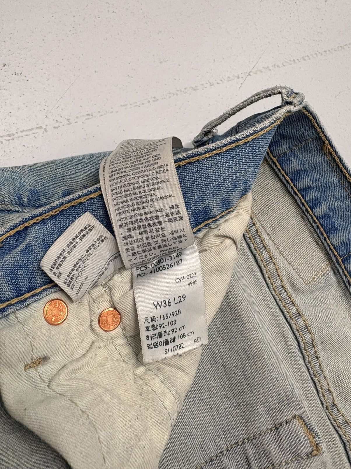 Levi's Vintage Levi’s 501 Original Fit Jeans - Button Fly W36 L29 Size US 36 / EU 52 - 5 Thumbnail