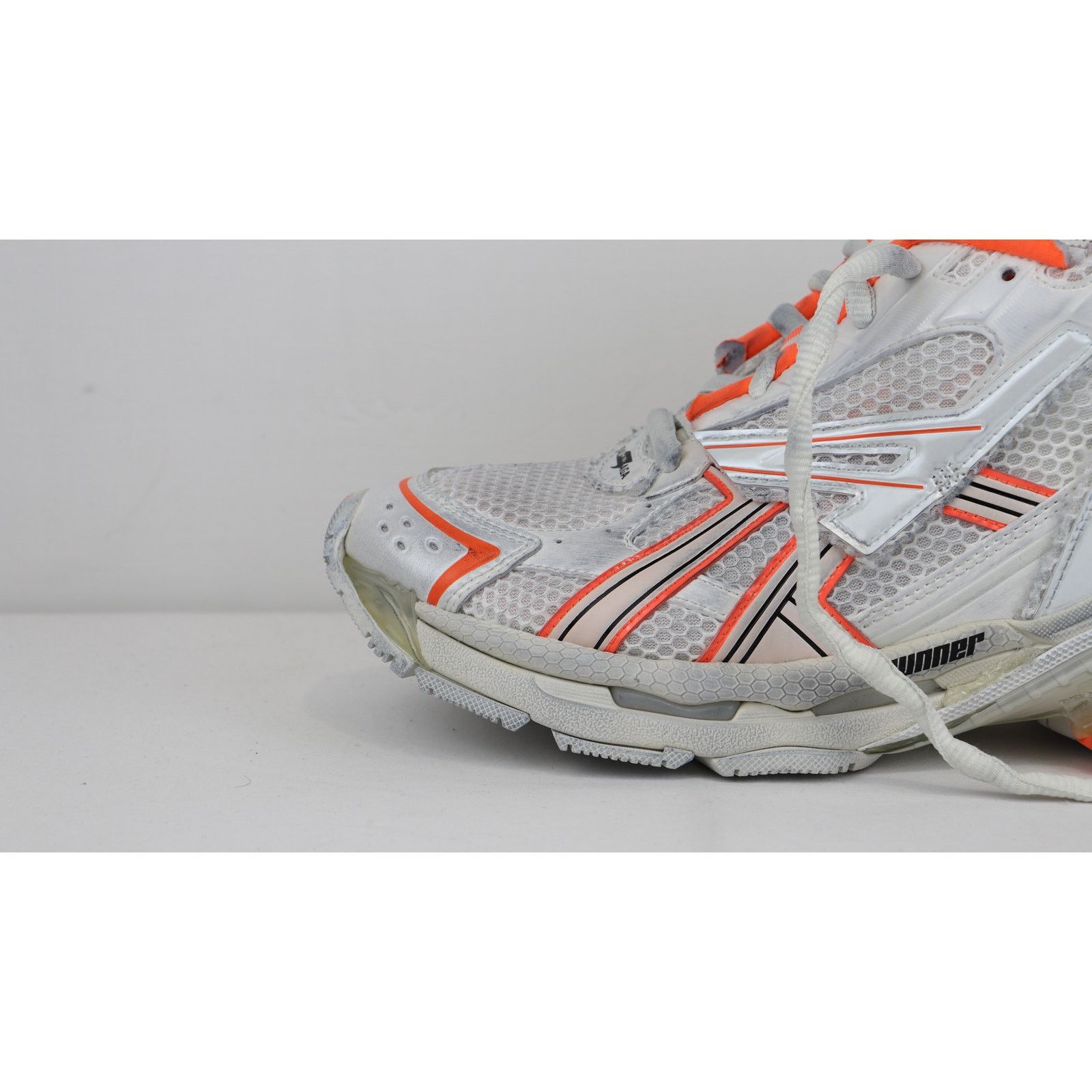 Balenciaga o1rshd1 Upper Mesh Rubber Runner in Neon Orange/Eggsh Size US 10 / EU 43 - 3 Thumbnail