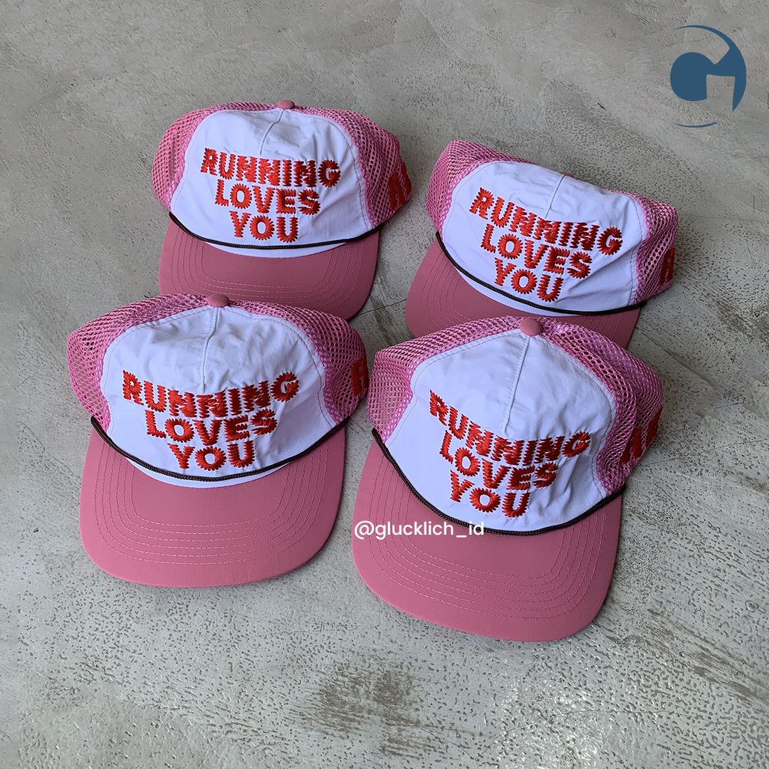 Alex Zono Alex Zono, “Running Loves You” Trucker Hat in Pink Size ONE SIZE - 2 Thumbnail