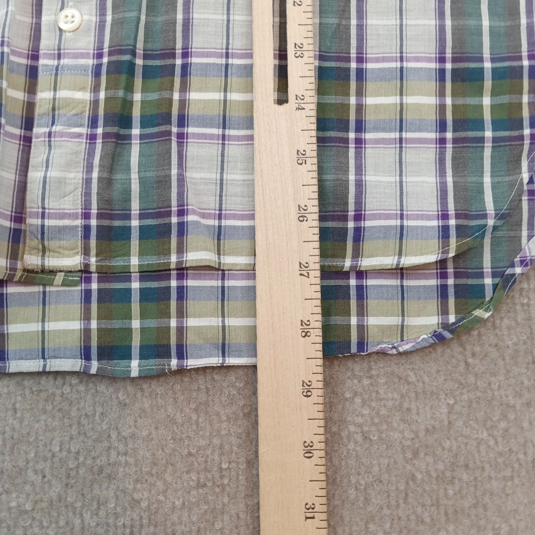 Billy Reid Billy Reid Shirt Mens Small Green Purple Plaid Long Sleeve Button Up Casual Size US S / EU 44-46 / 1 - 3 Thumbnail