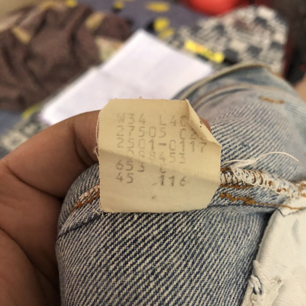 80' Levis vintage Blue Denim jeans Pants #A2612