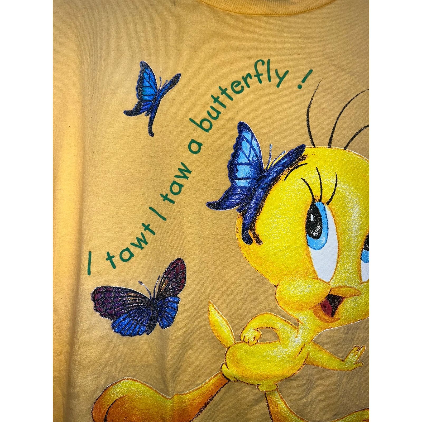 Vintage Vintage Looney Tunes Tweety Shirt Cartoon Yellow 90s Tee XL Size US XL / EU 56 / 4 - 5 Thumbnail