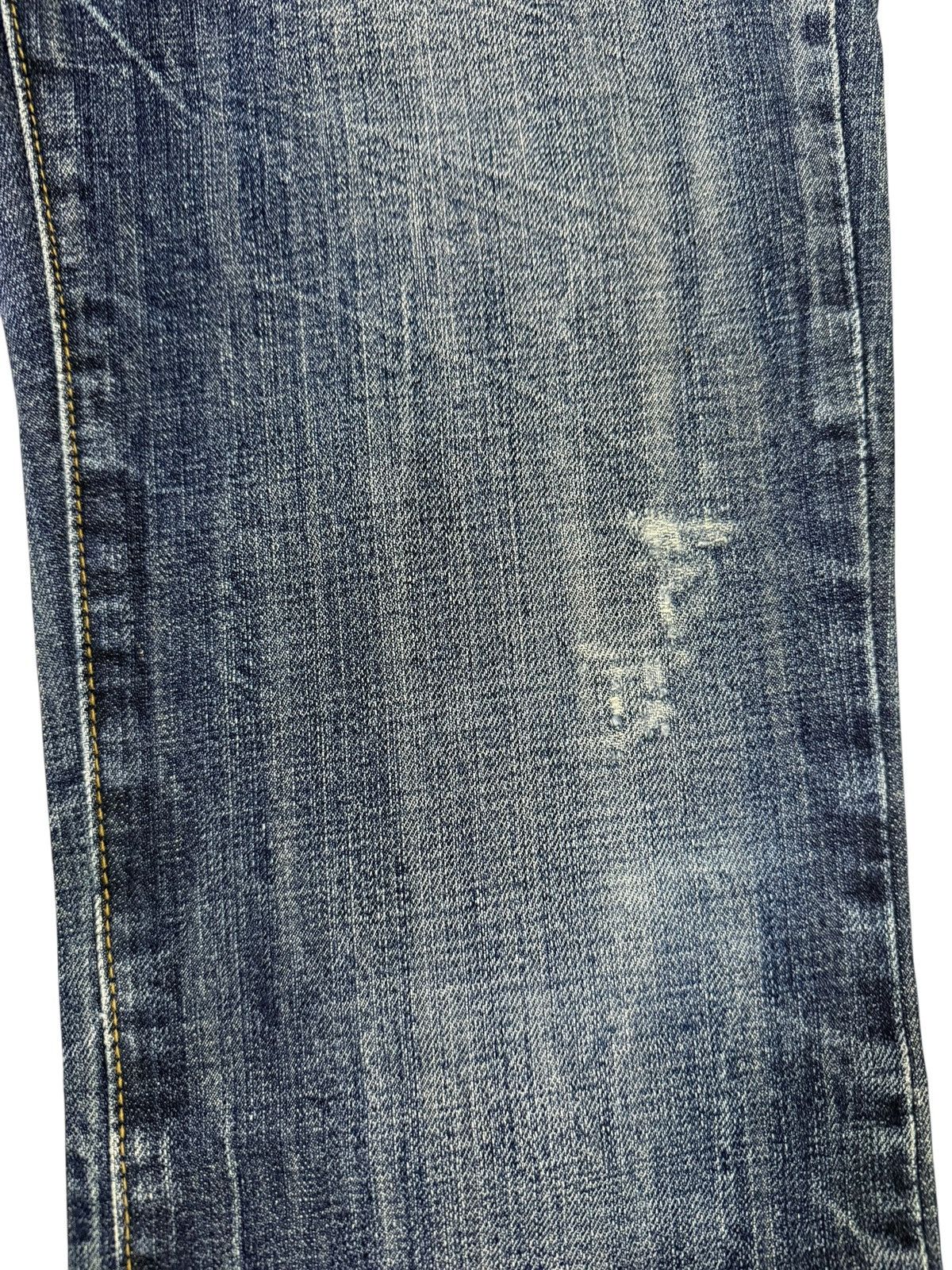 Japanese Brand Flared Jeans Russ.k Distressed Denim Nice Design Boot Cut Size US 33 - 4 Thumbnail