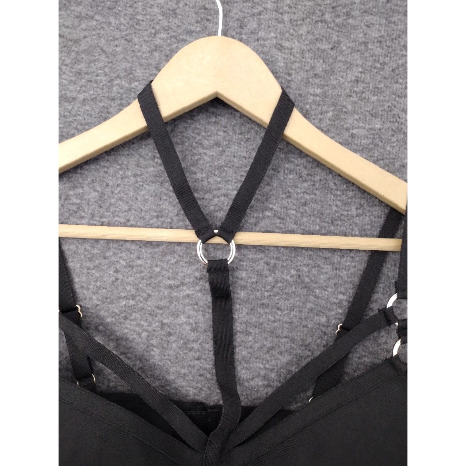 Vintage Codigo Lively Black Y Ring Padded Wireless Bra Size L Woman Black Y Ring Padded Wireless Bra L Adults Womens Size ONE SIZE - 7 Thumbnail