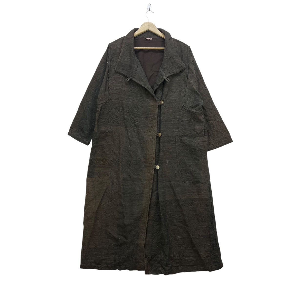 Designer × Japanese Brand × Yohji Yamamoto Lakshmi Long Coat 100% Cotton Inspired Yohji Yamamoto Size L / US 10 / IT 46 - 1 Thumbnail