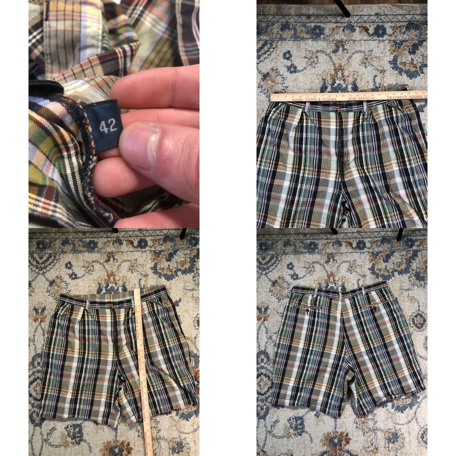 Polo Ralph Lauren Polo Ralph Lauren Shorts Mens 42 Multicolor Plaid Tyler Chino Pleated 9 Inseam Size US XL / EU 56 / 4 - 8 Thumbnail