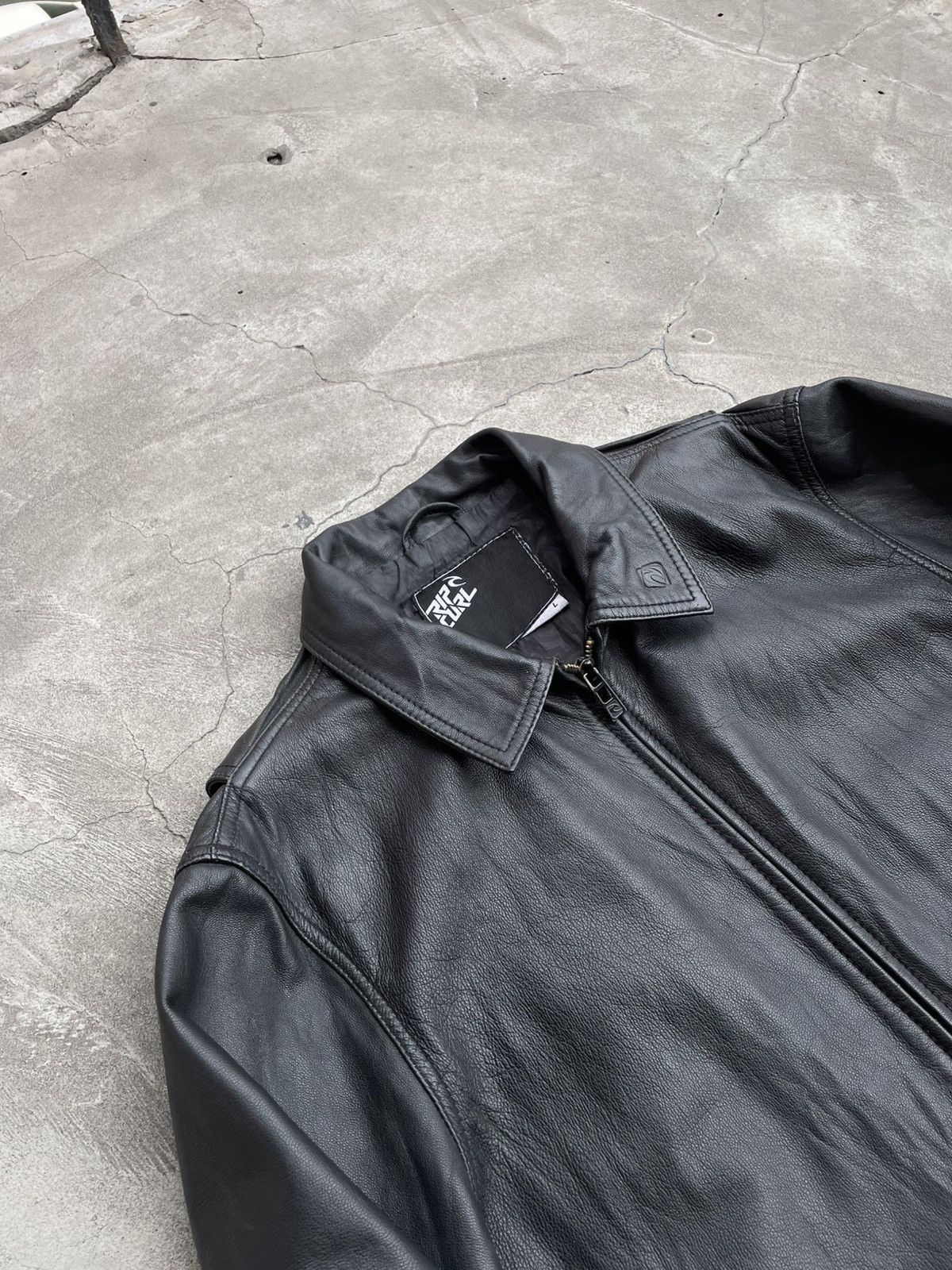 Rip Curl Rip Curl: Tanned Leather Zip-Jacket: Cherveau Lambskin Size US L / EU 52-54 / 3 - 3 Thumbnail