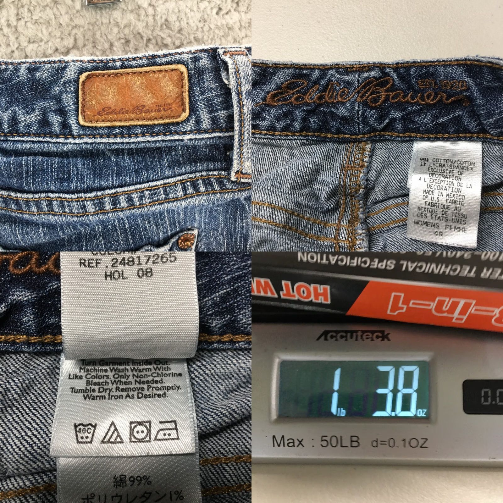 Eddie Bauer Eddie Bauer Jeans Womens Bootcut Blue Medium Wash Denim Mid Rise Zip Fly 4R Inseam 27.5in Regular Fit Bootscut Jeans Womens Size 27" / US 4 / IT 40 - 9 Thumbnail