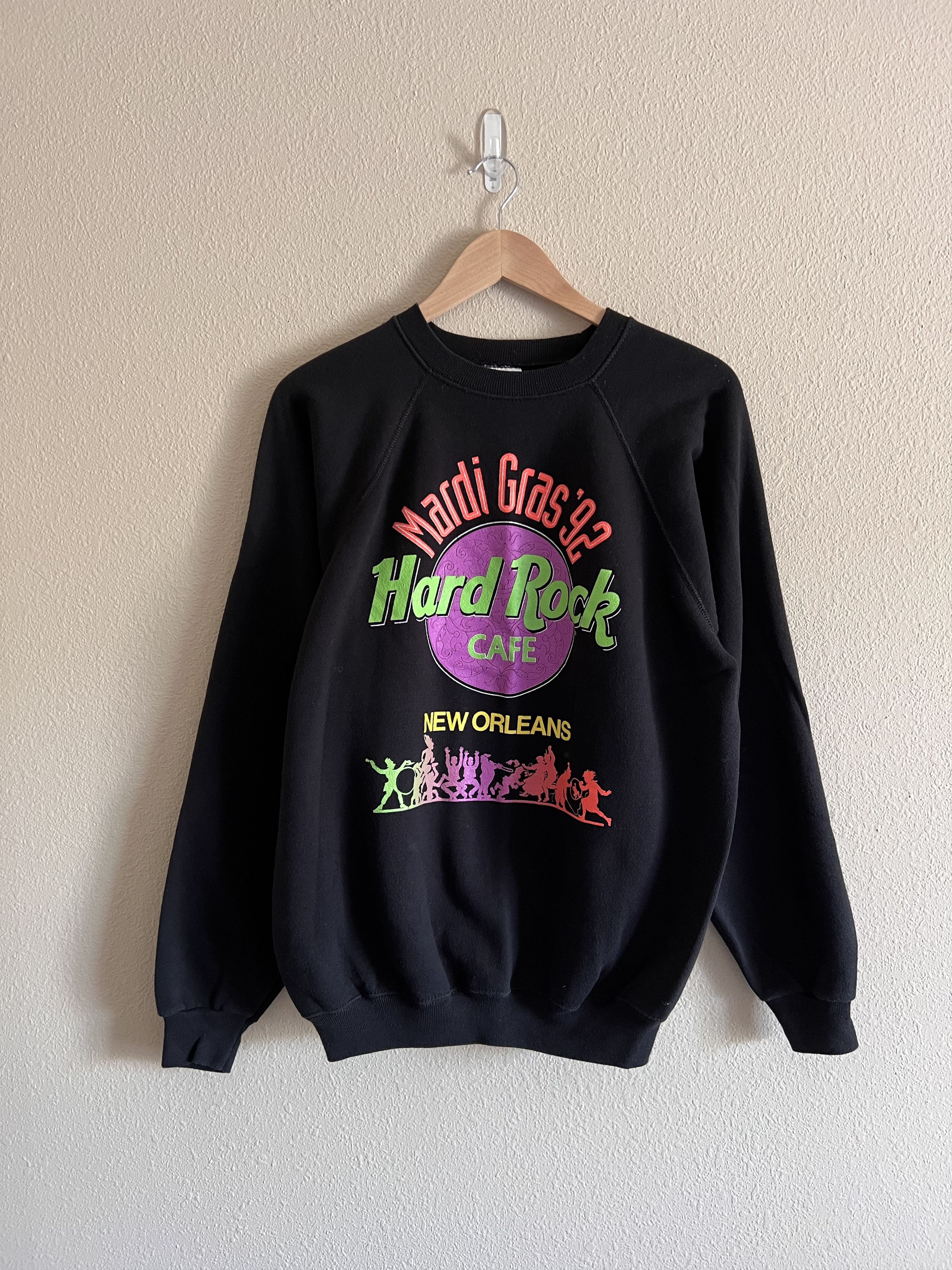 Hard Rock Cafe Vintage 1992 Hard Rock Cafe Mardi Gras Crewneck Size US XL / EU 56 / 4 - 1 Thumbnail