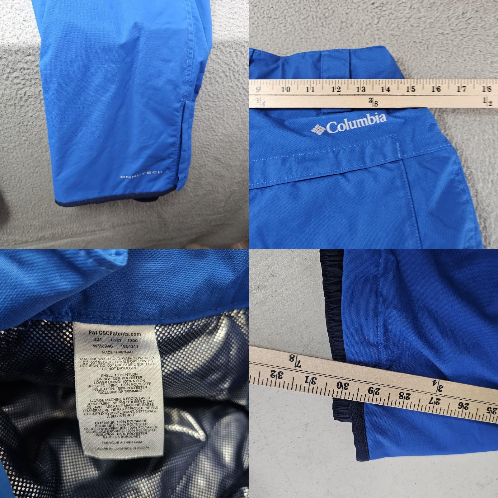 Vintage Columbia Snow Pants Womens S Regular Blue Omni-Tech Insulated Waterproof Skiing Pants Size 28" / US 6 / IT 42 - 8 Thumbnail