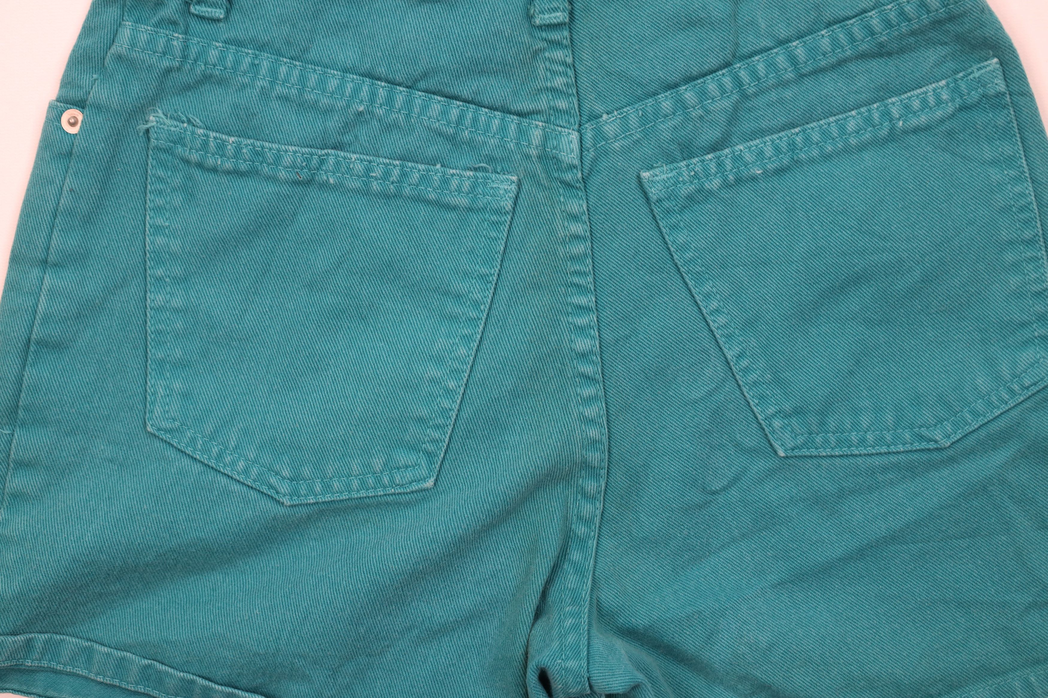 Vintage Vintage 90s Streetwear Jean Shorts Jorts Teal Cotton USA Size 27" / US 4 / IT 40 - 10 Thumbnail