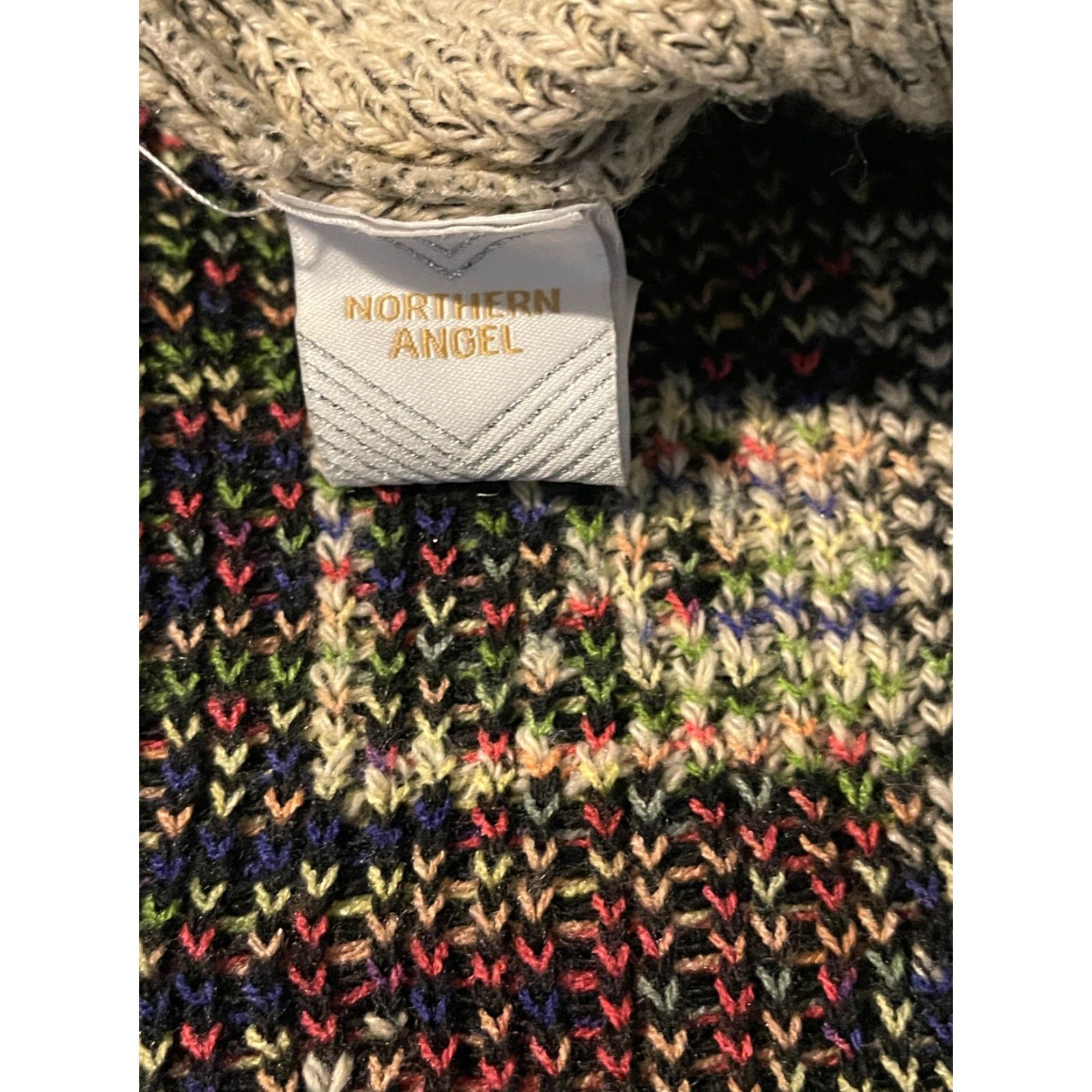 Native Northern Angel Southwestern Long Duster Cardigan Sweater Aztec Multicolor Open Knit Women's M Regular Cardigan Season Fall Winter Boho Angel Pattern Size M / US 6-8 / IT 42-44 - 4 Thumbnail