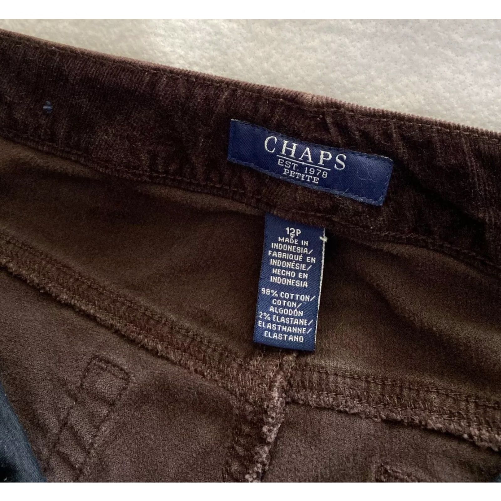 Chaps Chaps Pants Women’s 12P Brown Corduroy Bootcut Petites Cotton Blend Winter Casual Mens? Size 34" / US 12 / IT 48 - 4 Thumbnail