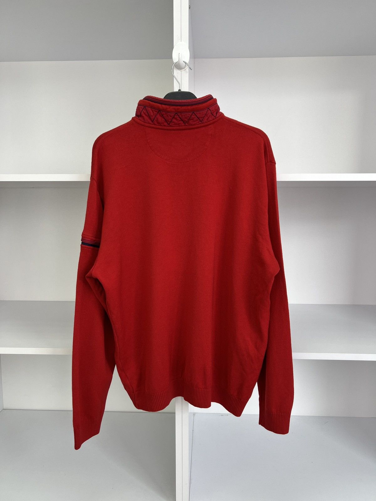 Paul & Shark × Vintage Vintage Paul Shark Red Knit 1/3 Zip Sweater Size US XXL / EU 58 / 5 - 17 Thumbnail