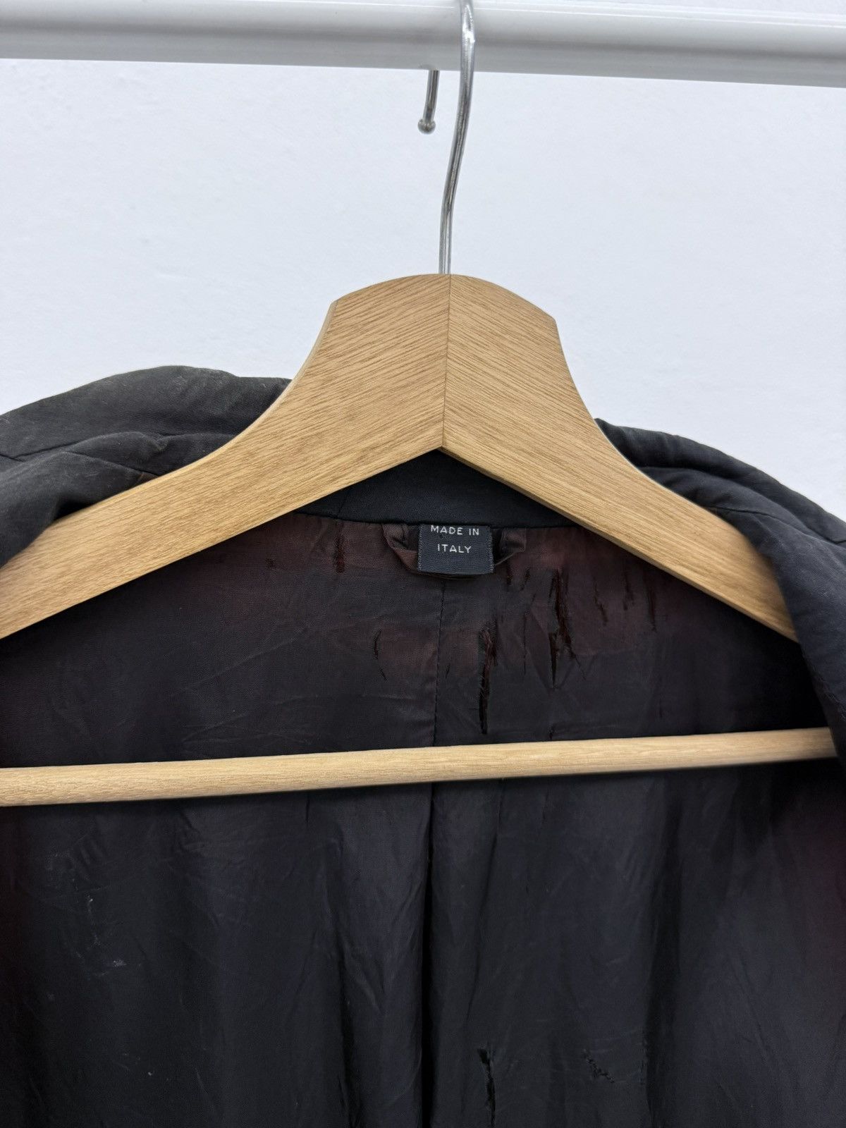 Helmut Lang Vintage Distressed Sunfaded 90s HELMUT LANG Blazer Italy Size S / US 4 / IT 40 - 9 Thumbnail