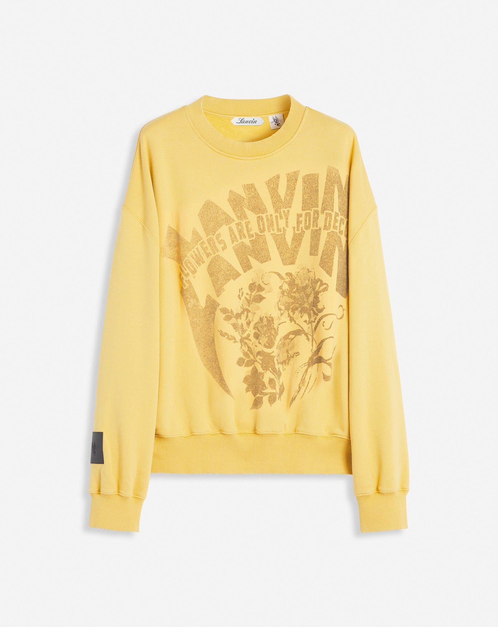 Lanvin o1mle0825 Unisex Loose Fit Printed Sweatshirt in Yellow Size US XS / EU 42 / 0 - 1 Thumbnail