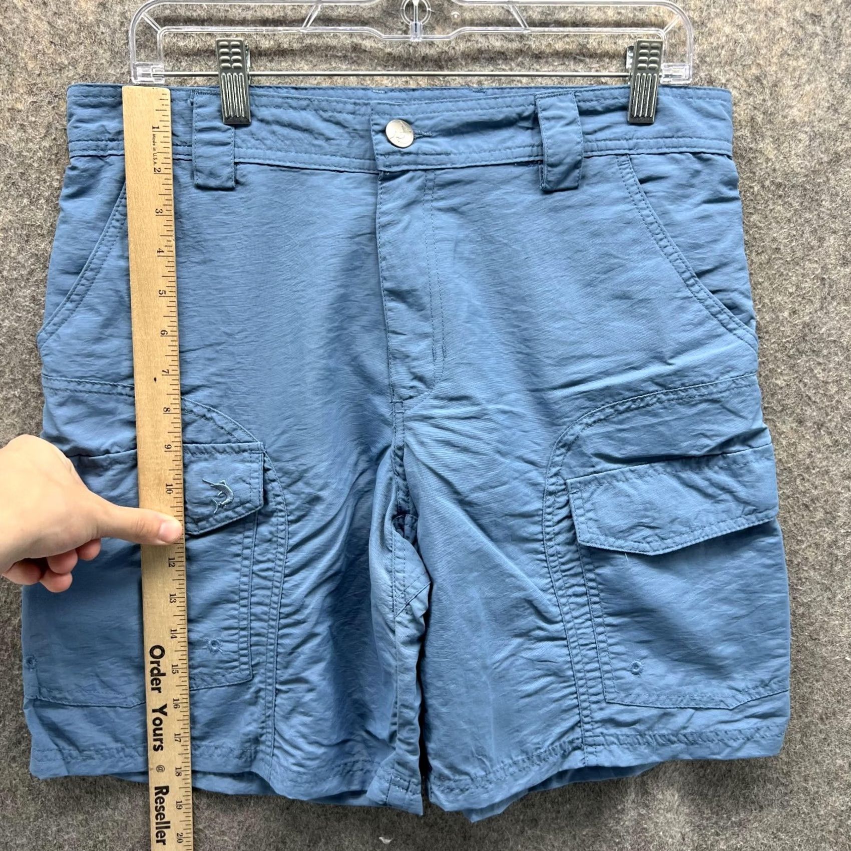 Vintage Reel Legends Shorts Men 32 Adult Blue Cargo Nylon Casual Outdoors Flat Front Size US 32 / EU 48 - 6 Thumbnail