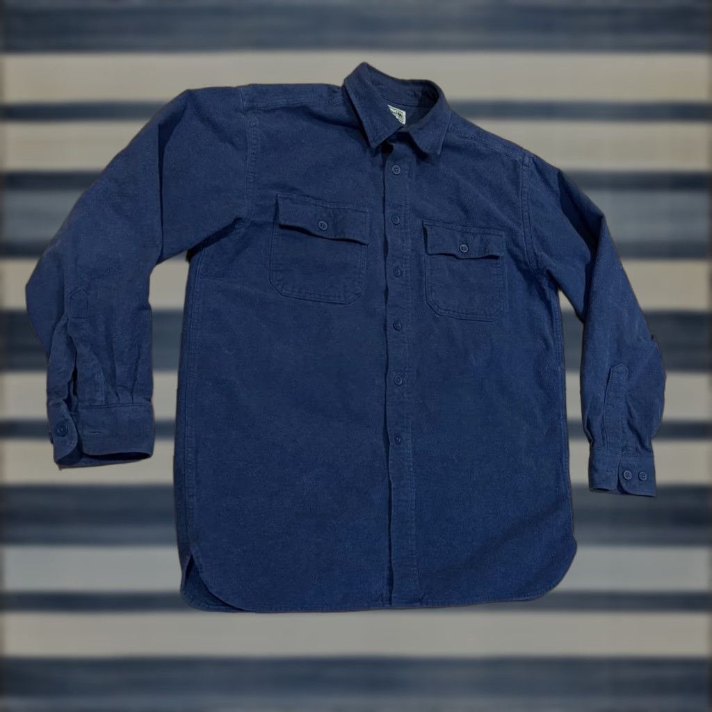 Vintage VINTAGE LL Bean Blue Chamois Shirt Heavy Flannel Outdoors Hunting Mens Medium Size US M / EU 48-50 / 2 - 1 Thumbnail