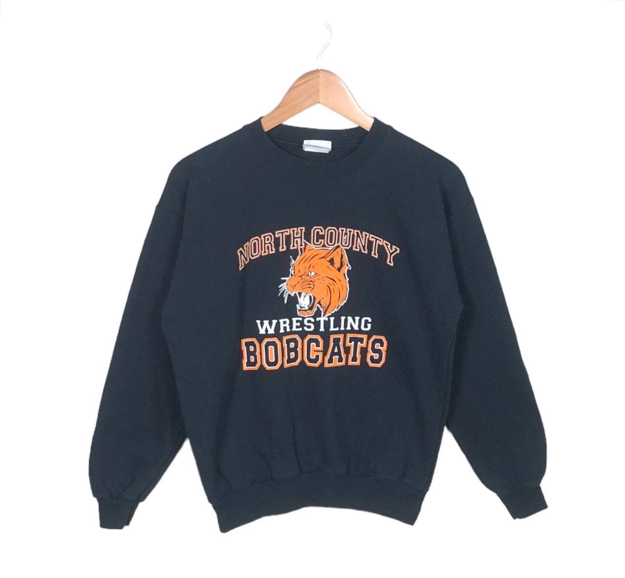 Vintage Vintage 90s North County Wrestling Bobcats Sweatshirt Size US M / EU 48-50 / 2 - 1 Thumbnail