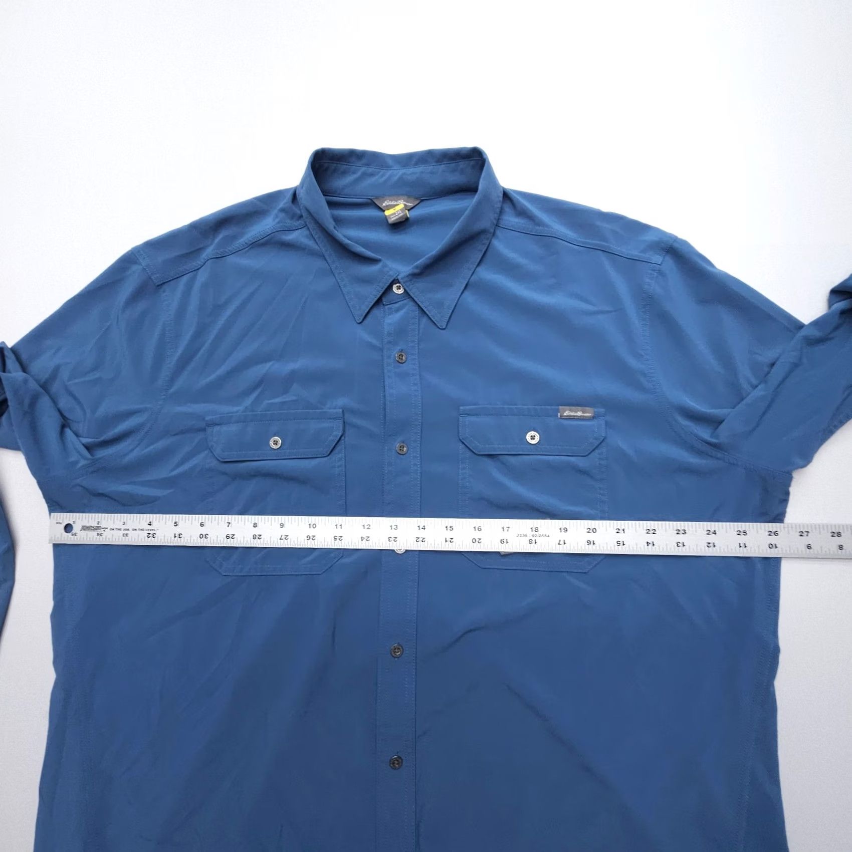 Eddie Bauer Eddie Bauer Travex Shirt Mens 2XL Blue Tech Stretch Hiking Travel Fishing Light Shirt Size US XXL / EU 58 / 5 - 7 Thumbnail