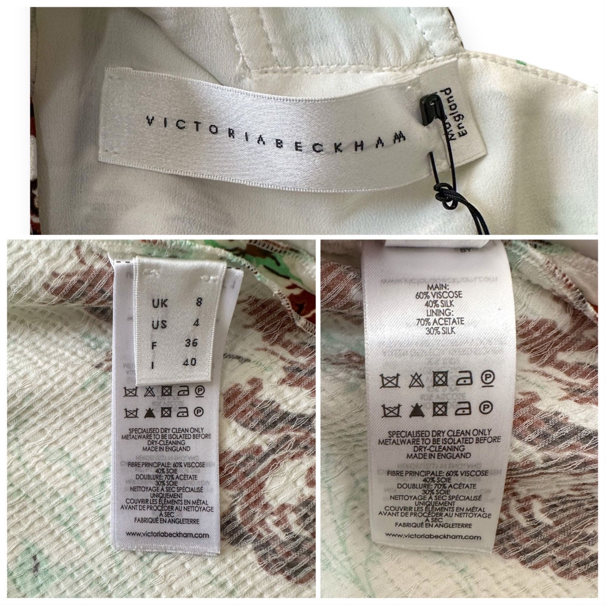 Victoria Beckham Victoria Beckham SS17 Rose Crepon D‑Ring Mini Dress US4 NWT Size S / US 4 / IT 40 - 5 Thumbnail