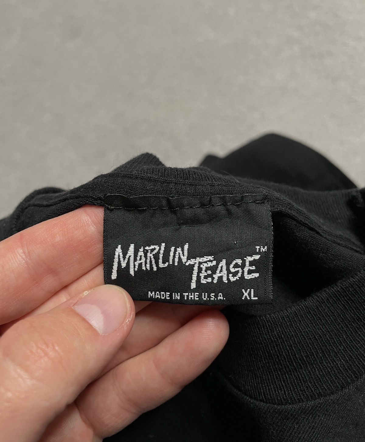 Band Tees Vintage Black T-Shirt Tee Marilyn Monroe Marlin Tease 90s Size US XL / EU 56 / 4 - 6 Thumbnail