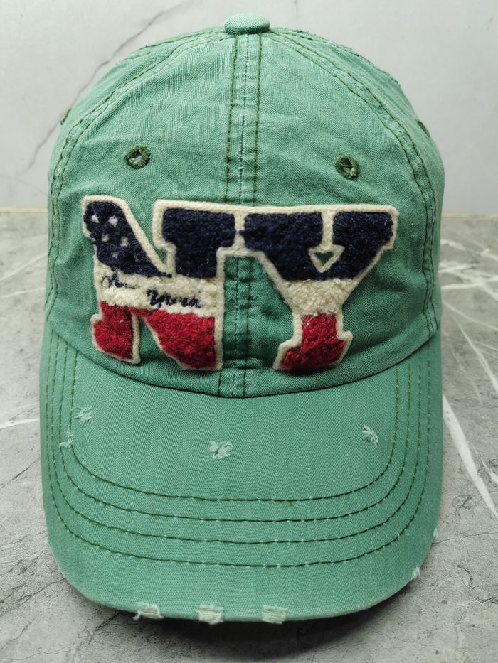 Japanese Brand Vintage NY Distressed Style Cap Hat Size ONE SIZE - 2 Thumbnail