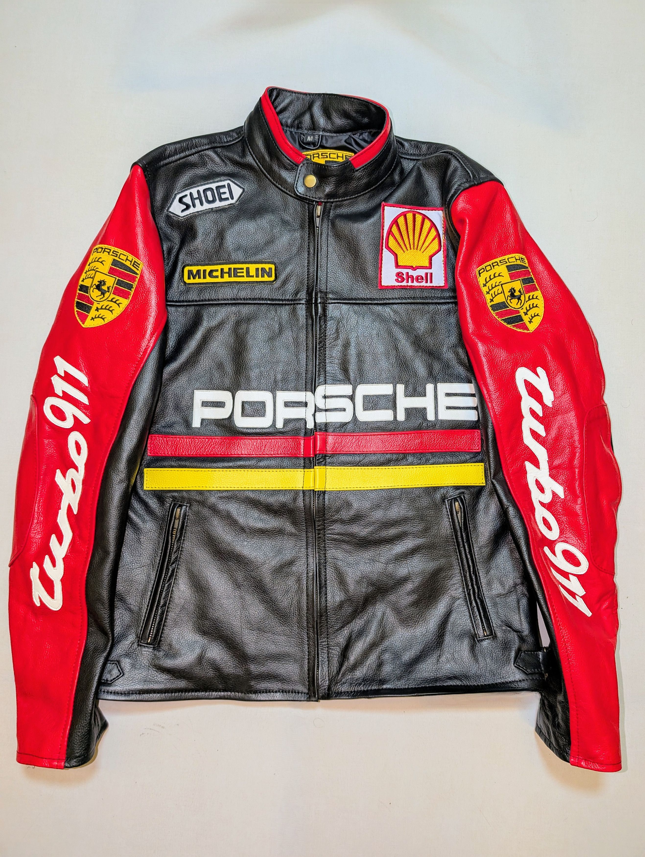 🔥 PORSCHE 911 Turbo 💥 RARE LEATHER JACKET STREETWEAR