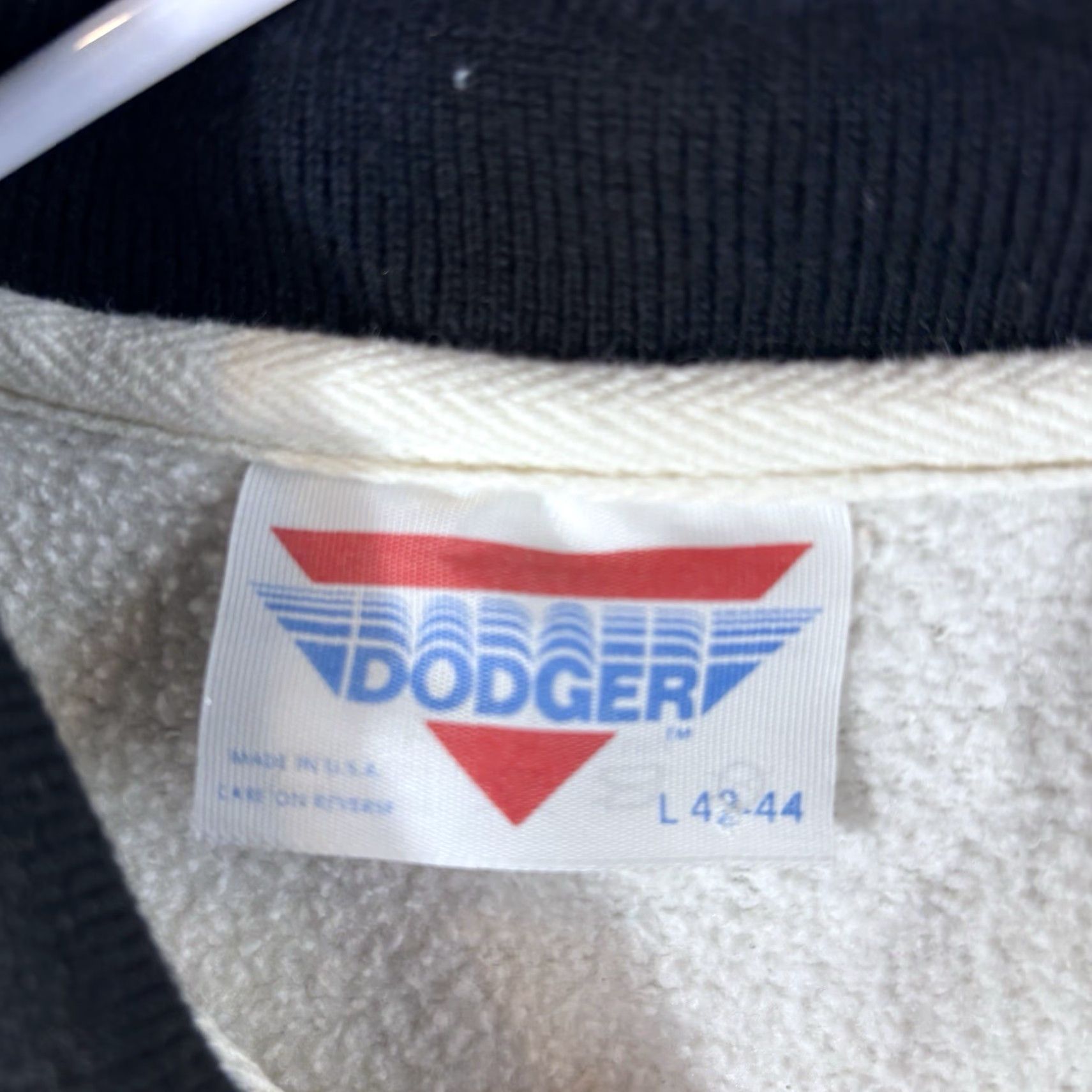 Vintage VINTAGE Dodger Rugby Polo Shirt Mens L Ivory 90s Cotton Blend Long Sleeve USA Sweatshirt Size US L / EU 52-54 / 3 - 4 Thumbnail