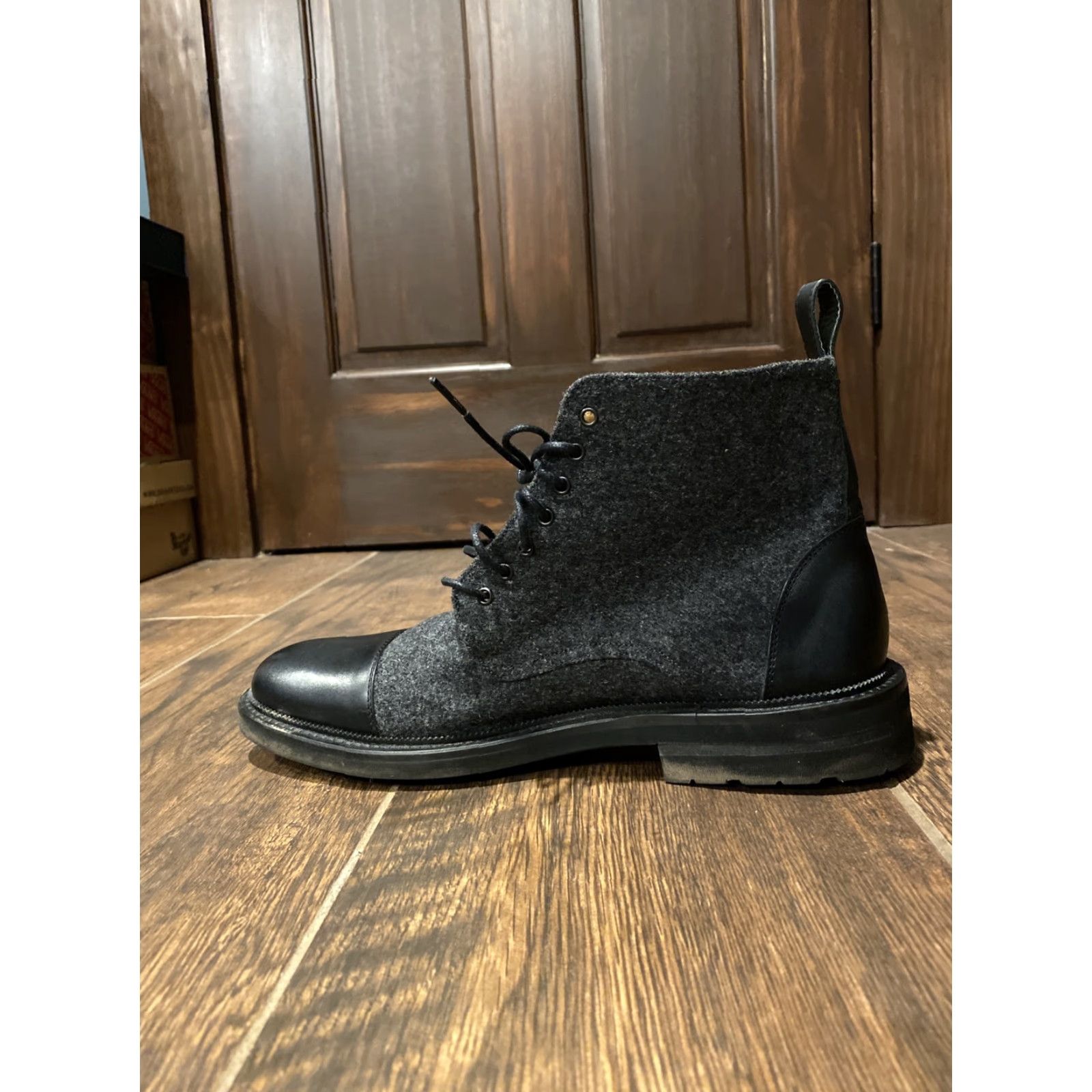 Vintage VINTAGE Taft The Jack Boot Ankle Boot Men Wool Black 7 US 40 EU Leather? (note: original says Upper Material Wool; but "Leather" not allowed) Size US 7 / EU 40 - 6 Thumbnail