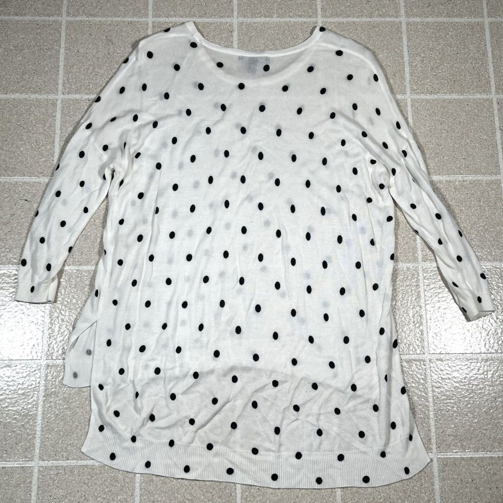 Asics Mng Basics Polka Dot Top Size S White Women's Size S / US 4 / IT 40 - 2 Thumbnail