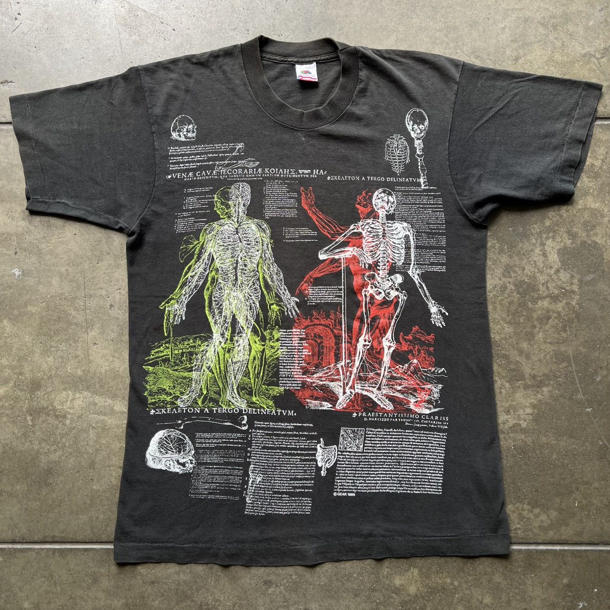 Fruit Of The Loom VTG ‘90s Andreas Vesalius Man Anatomy Art Tee Shirt Size US L / EU 52-54 / 3 - 1 Thumbnail