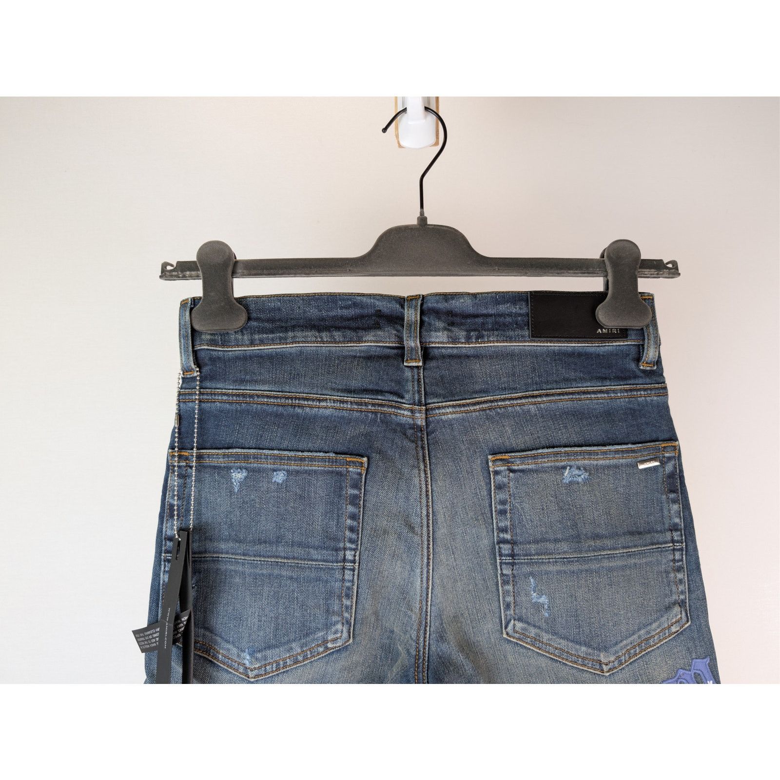 Amiri o1rshd1 Old English Logo Jean in Deep Classsic Blue 34 Size US 34 / EU 50 - 13 Thumbnail