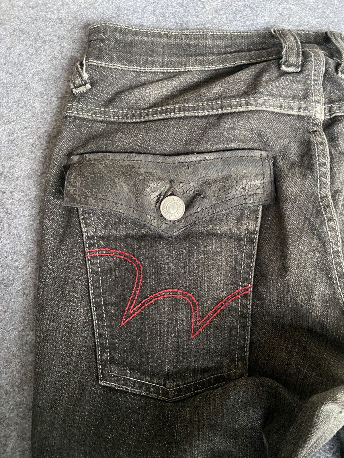 Edwin × PPFM Vintage edwin 503 blue trip denim Size US 29 - 13 Thumbnail