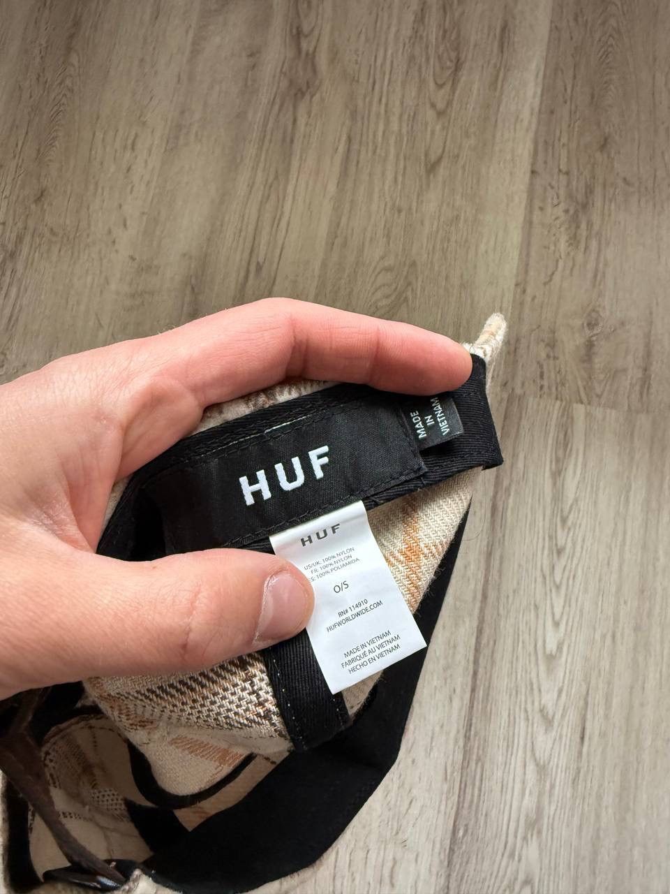 Huf HUF 98 plaid 5 panel hat color oatmeal Size ONE SIZE - 6 Thumbnail