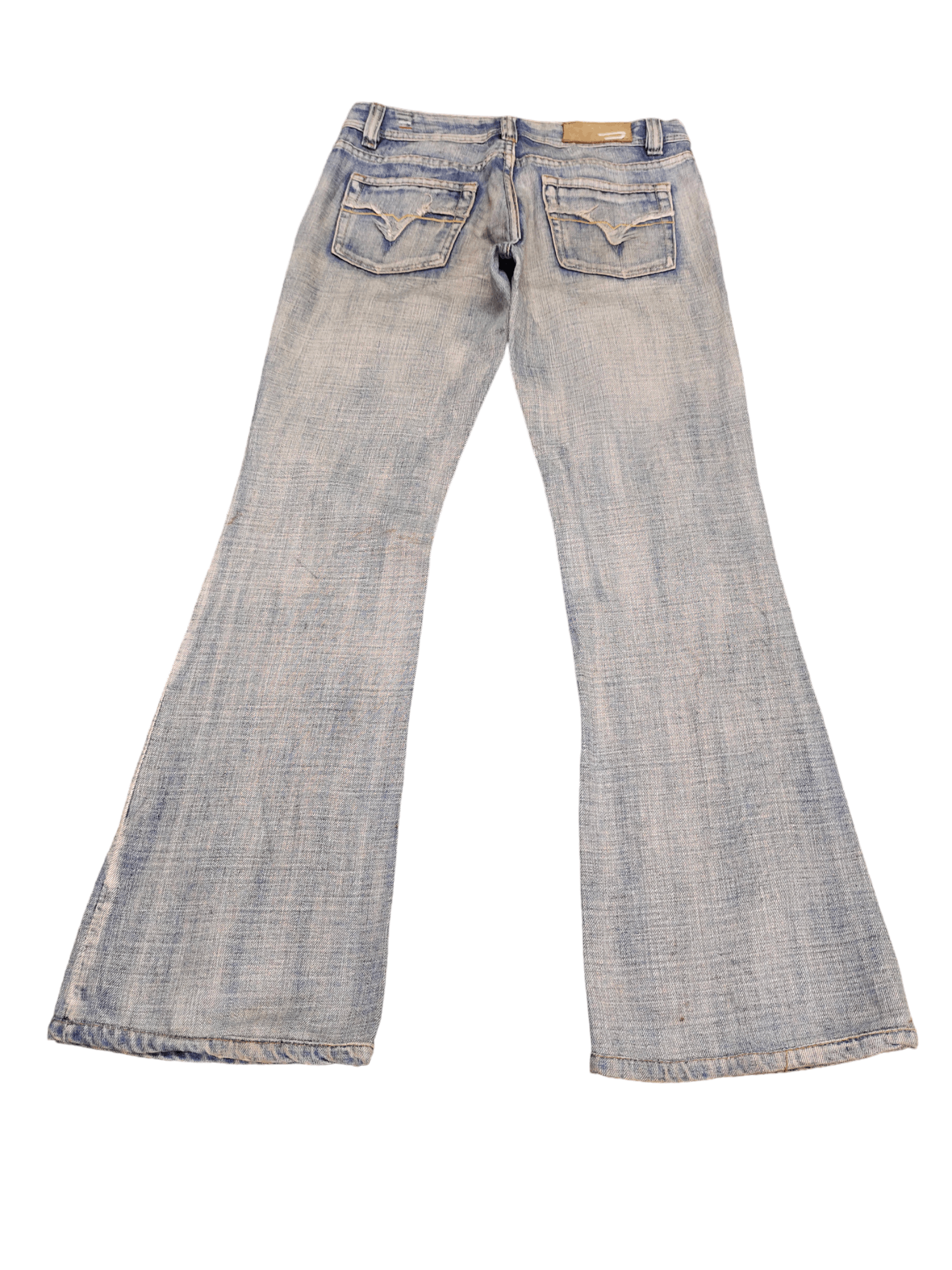 Diesel Flare Jeans Diesel D Logo Faded Low Rise Boot Cut Y2k Goa Size US 29 - 2 Thumbnail